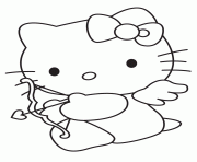 Printable cupid hello kitty valentine s7903 coloring pages