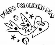 Printable happy valentine  dove5be4 coloring pages