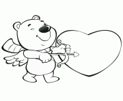 Printable cupid bear valentines s8d9f coloring pages