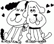Printable puppy love valentine 1172 coloring pages