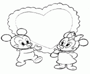 Printable little mickey and minnie valentine 84f2 coloring pages
