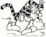 Printable naughty tiger on pooh page6259 coloring pages