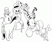 Printable winnie the pooh s winter snowmana80b coloring pages