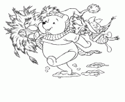 Printable pooh carrying christmas tree page4656 coloring pages