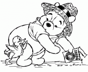 Printable pooh feeding duck pagec767 coloring pages