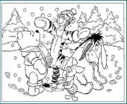 Printable pooh and friends in the winter page6451 coloring pages