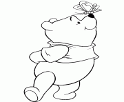 Printable pooh and a butterfly paged0ca coloring pages
