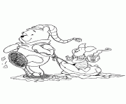 Printable piglet and pooh s in winter2e07 coloring pages
