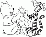 Printable pooh and tiger playing pagead84 coloring pages