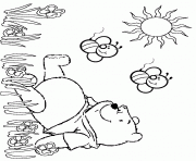 Printable pooh in a garden pageba28 coloring pages