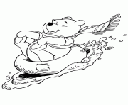 Printable winnie the pooh s sledding in winterde83 coloring pages