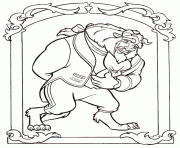 Printable beast take a bow disney princess 4d4d coloring pages