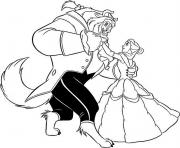 Printable belle dancing with beast s965b coloring pages