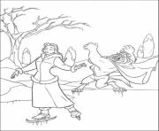 Printable play ice skating beauty and the beast winter s for kids164e coloring pages