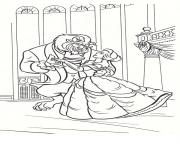 Printable belle dancing with beast disney princess 8b4e coloring pages
