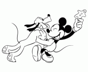 Printable mickey chased by pluto disney 54c9 coloring pages