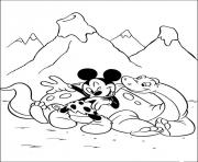 Printable mickey in pre historic age disney c16a coloring pages