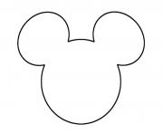 Printable mickey logo disney 3d8c coloring pages