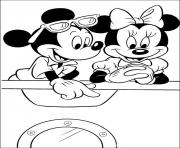 Printable mickey and minnie on ship disney 8774 coloring pages