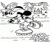 Printable mickey in a park disney c674 coloring pages