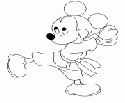 Printable mickey does karate disney 16ff coloring pages