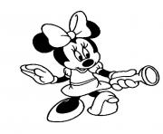 Printable minnie holding a flashlight disney e14d coloring pages