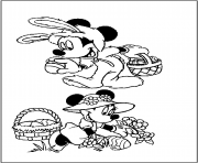 Printable minnie finding easter eggs disney afbc coloring pages