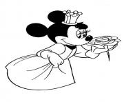 Printable minnie the queen disney 063d coloring pages