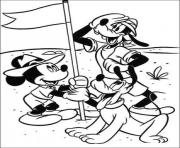 Printable mickey and goofy in a desert disney 185f coloring pages