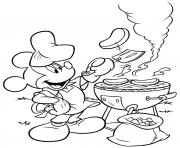 Printable mickey make a bbq disney da32 coloring pages