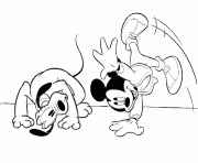 Printable mickey on his hand disney 9908 coloring pages