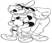 Printable mickey looking at goofy disney 3445 coloring pages