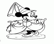 Printable minnie in witch dress disney 615a coloring pages