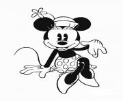 Printable old times minnie disney s9313 coloring pages