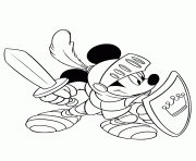 Printable mickey the knight disney 0e4e coloring pages