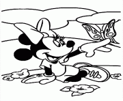 Printable minnie in a park disney f4f8 coloring pages