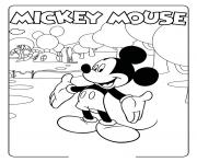 Printable mickey mouse in garden disney 28f3 coloring pages