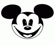 Printable head of smiling mickey disney sd59b coloring pages