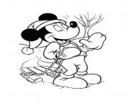 Printable mickey on snow disney 30e5 coloring pages