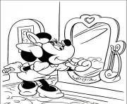 Printable minnie put lipstick on disney 1ab4 coloring pages