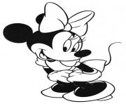 Printable minnie doing a pose disney df67 coloring pages
