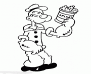 Printable spinach and popeye s119f coloring pages