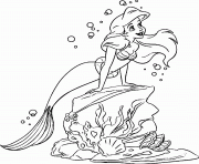 Printable ariel little mermaid disney princess sabc1 coloring pages
