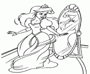 Printable ariel in a beautiful dress disney princess s7e72 coloring pages