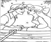 Printable romantic dinner between ariel and eric little mermaid c98b coloring pages