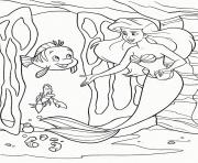 Printable ariel inviting friends in little mermaid sd6fd coloring pages