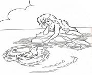 Printable ariel always thinking about eric little mermaid s8973 coloring pages