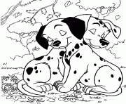 Printable cute dalmatian couple free 84cc coloring pages