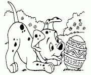 Printable s of dalmatian dogs and easter egg7f8e coloring pages