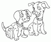 Printable two cute dalmatians b511 coloring pages